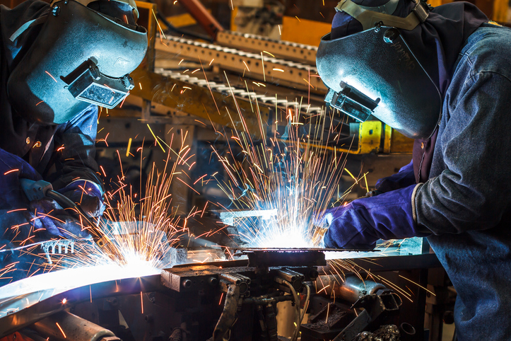 Welding with sparks