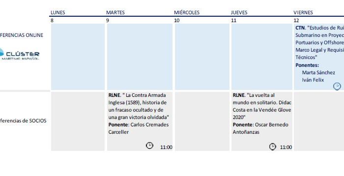 Próximos eventos del Clúster