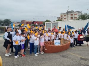 Botadura barcos de carton Aviles 2